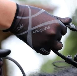 Roeckl Riding Gloves Laila Suntan Mesh Black -Sports - Equestrian 10192