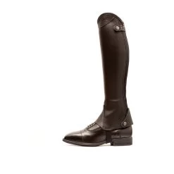 Dyon Half Chaps Full Grained Leather Comfort Black