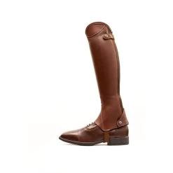Dyon Half Chaps Full Grained Leather Comfort Brown