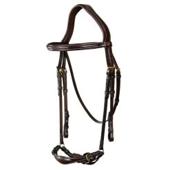 Dyon D Collection Drop Noseband Bridle Brown