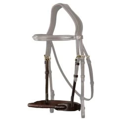 Dyon D Collection Leather Covered Rope Noseband Brown