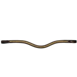 Dyon D Collection V Brass Clincher Browband Brown