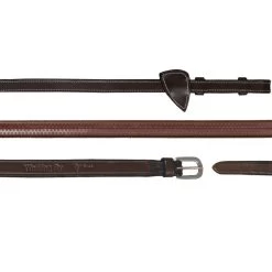 Dyon Working Collection Rubber Reins 13mm Brown