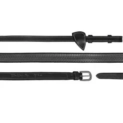 Dyon Working Collection Rubber Reins 16mm Black
