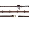 Dyon D Collection Rubber Reins Leather Stoppers 13mm Brown