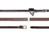 Dyon D Collection Leather Reins With Rubber Grip Inside 13mm Brown
