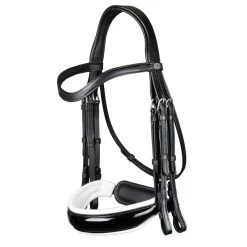 Dyon Working Collection Double Bridle Patent White Black
