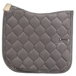 Dyon Corduroy Dressage Saddle Pad Grey