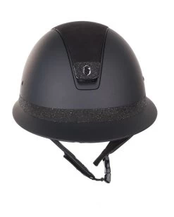 Samshield Miss Shield Alcantara Swarovski Blazon Frontal Band Black -Sports - Equestrian 12261