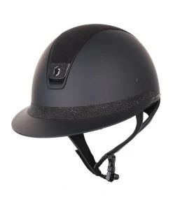 Samshield Miss Shield Alcantara Swarovski Blazon Frontal Band Black