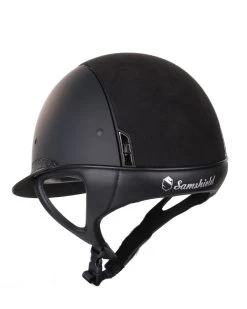 Samshield Miss Shield Alcantara Swarovski Blazon Frontal Band Black -Sports - Equestrian 12263