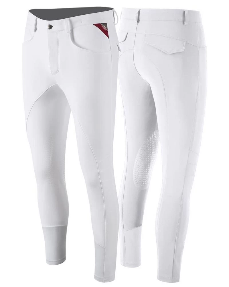 Animo Riding Breeches Knee Grip Men Metrik White 1 Animo Riding Breeches Knee Grip Men Metrik White