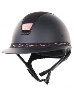 Samshield Miss Shield Flower Swarovski Pink Frontal Band Black