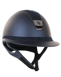 Samshield Miss Shield Flower Embroidery Swarovski Blazon Navy -Sports - Equestrian 13202
