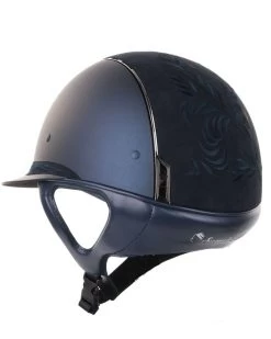 Samshield Miss Shield Flower Embroidery Swarovski Blazon Navy -Sports - Equestrian 13203
