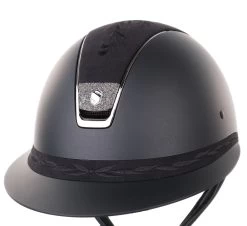 Samshield Miss Shield Flower Embroidery Swarovski Blazon Black -Sports - Equestrian 13205
