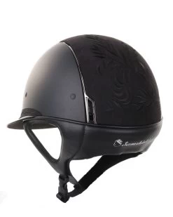 Samshield Miss Shield Flower Embroidery Swarovski Blazon Black -Sports - Equestrian 13207