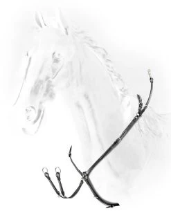 Equiline Breastplate With Bridge Black