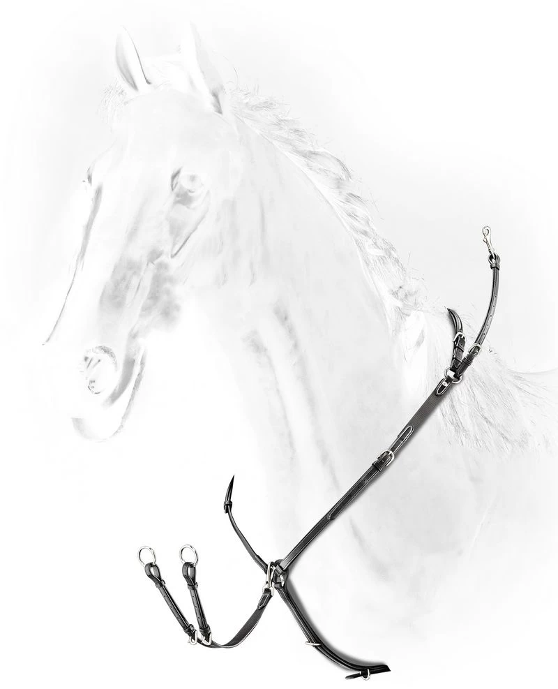 Equiline Breastplate With Bridge Black