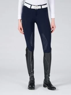 Vestrum Ladies Riding Breeches Knee Grip Lazise Navy