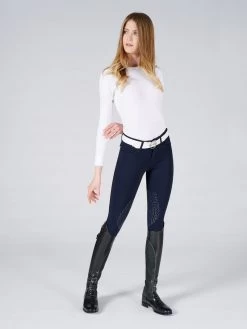 Vestrum Ladies Riding Breeches Knee Grip Lazise Navy -Sports - Equestrian 13324