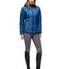 RG Nylon Hooded Puffer Jacket Ladies Classic Blue