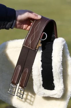 Kentucky Horsewear Sheepskin Stud Girth Cover Natural -Sports - Equestrian 1665