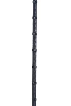 TRUST Maastricht Rubber Reins (13 Mm) Leather Stops Silver Buckles Black -Sports - Equestrian 2022 Trustdeel2 16