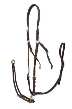 LJ Leathers New Pro Breastplate Long Bridge -Sports - Equestrian 2856