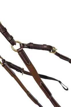 LJ Leathers New Pro Breastplate Long Bridge -Sports - Equestrian 2857