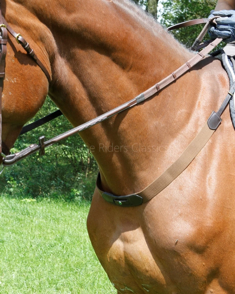 LJ Leathers Breast Girth Elastic Brown 1 LJ Leathers Breast Girth Elastic Brown