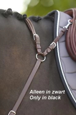 LJ Leathers New Pro Breastplate With Bridge Black -Sports - Equestrian 305SSv2