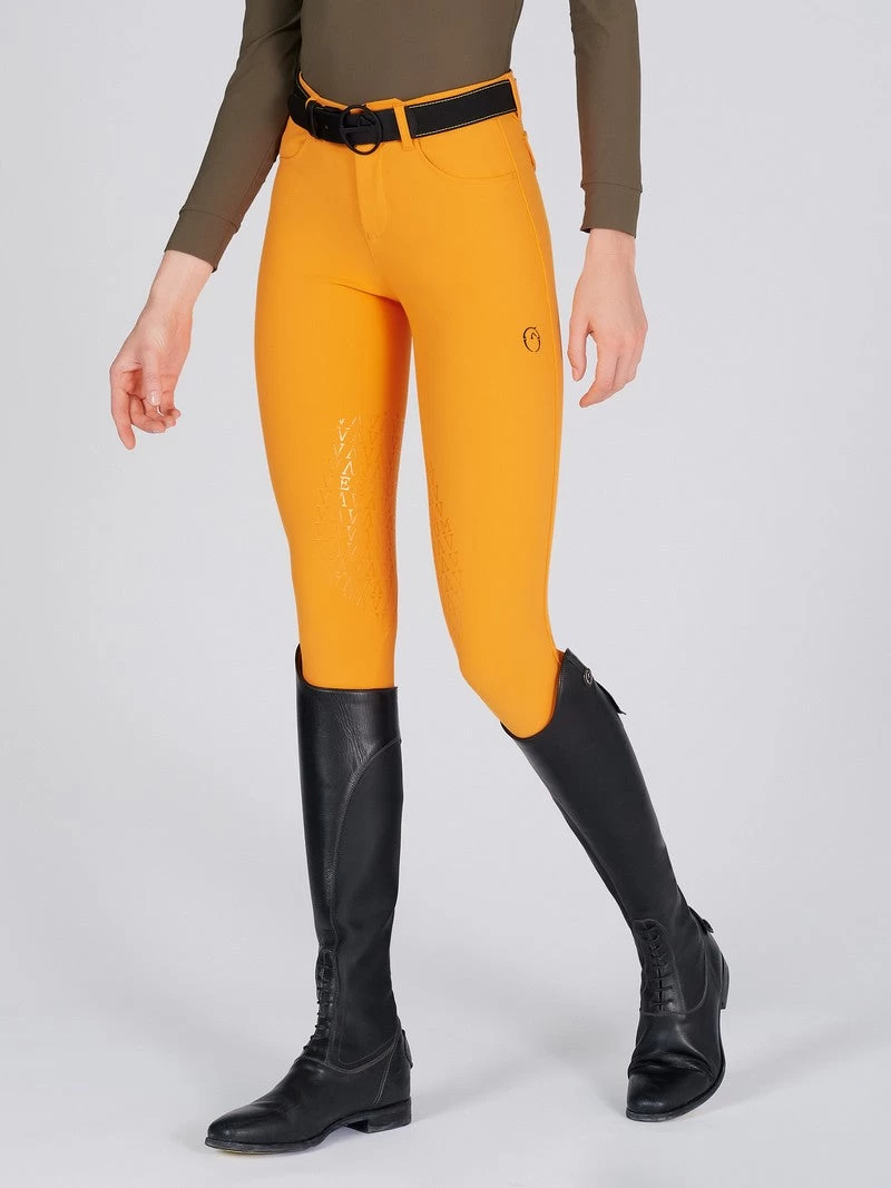 Vestrum Ladies Riding Breeches Knee Grip Lazise Ochre 4 Vestrum Ladies Riding Breeches Knee Grip Lazise Ochre - Image 4