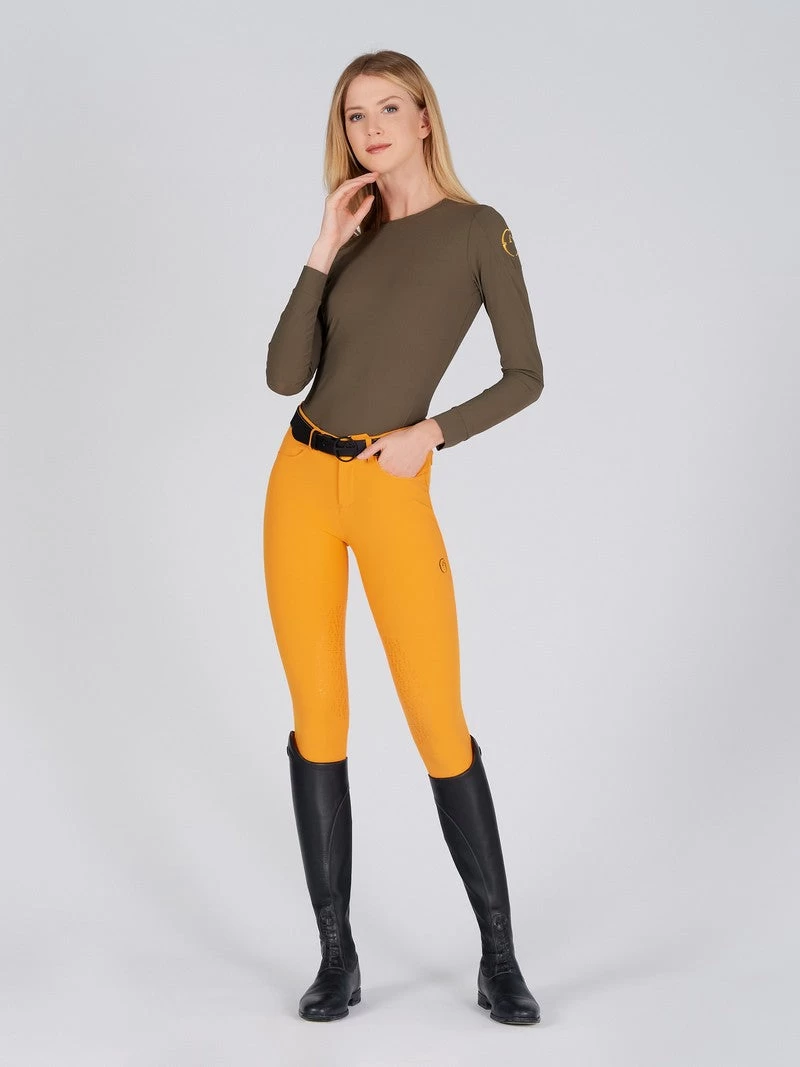 Vestrum Ladies Riding Breeches Knee Grip Lazise Ochre 6 Vestrum Ladies Riding Breeches Knee Grip Lazise Ochre - Image 6