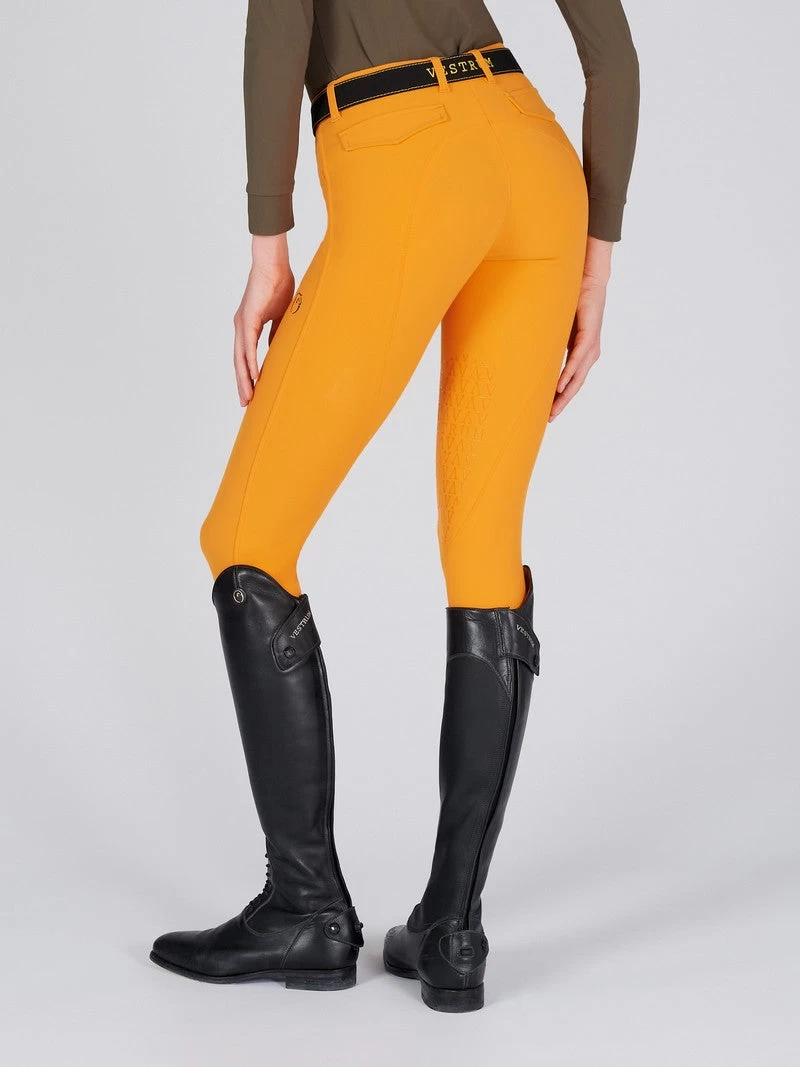 Vestrum Ladies Riding Breeches Knee Grip Lazise Ochre 3 Vestrum Ladies Riding Breeches Knee Grip Lazise Ochre - Image 3