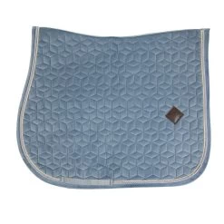 Kentucky Horsewear Saddle Pad Velvet Jumping Light Blue
