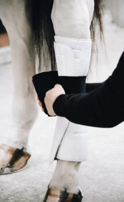 Kentucky Horsewear Kentucky Working Bandage Pads Absorb Black White -Sports - Equestrian 4576