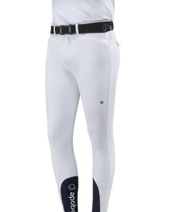 Eqode Riding Breeches Men Knee-grip Davis White