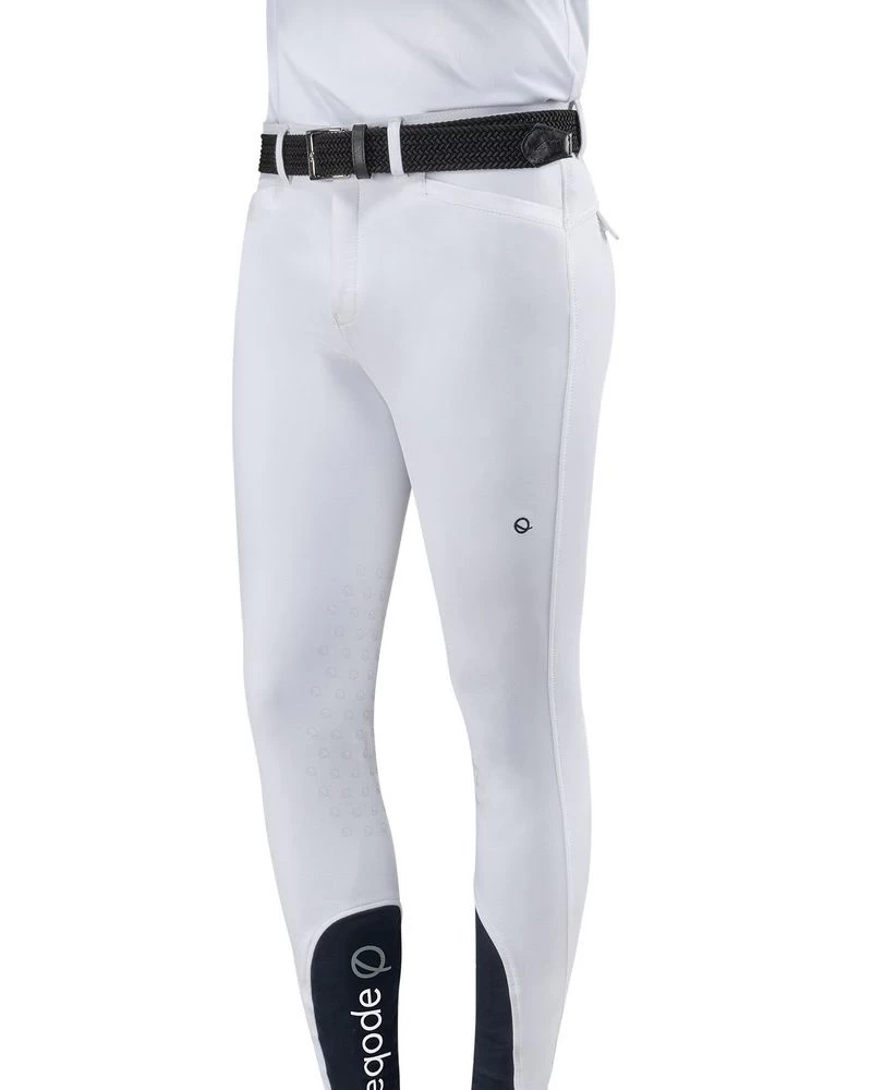 Eqode Riding Breeches Men Knee-grip Davis White 1 Eqode Riding Breeches Men Knee-grip Davis White