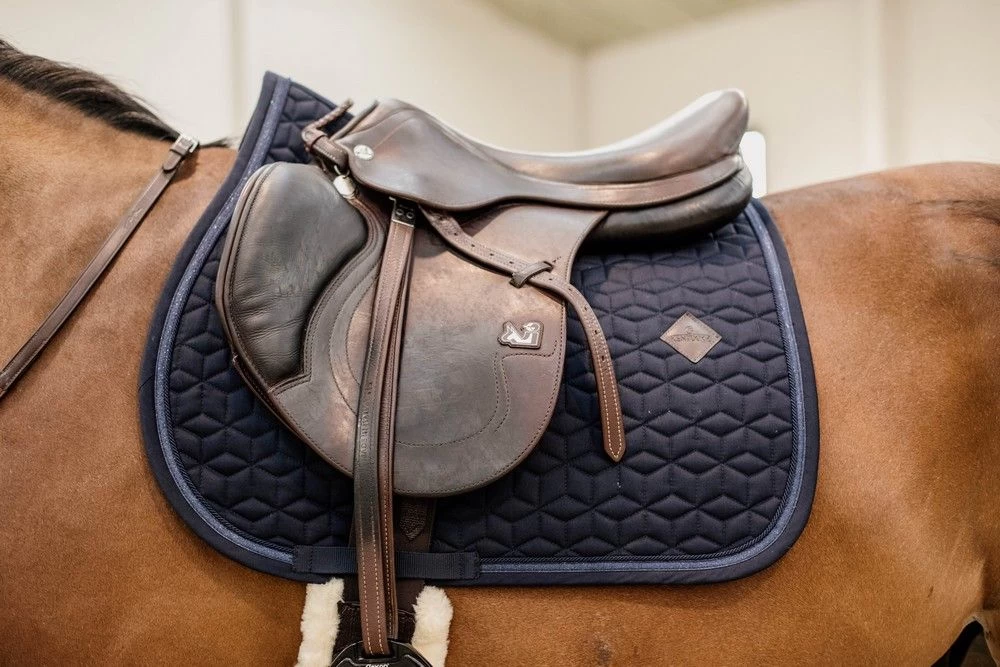 Kentucky Horsewear Saddle Pad Glitter Rope Jumping Navy 2 Kentucky Horsewear Saddle Pad Glitter Rope Jumping Navy - Image 2