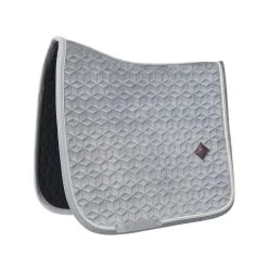 Kentucky Horsewear Saddle Pad Basic Velvet Dressage Grey