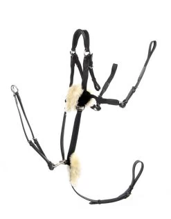 LJ Leathers Breastplate Eventing With Elastic Black