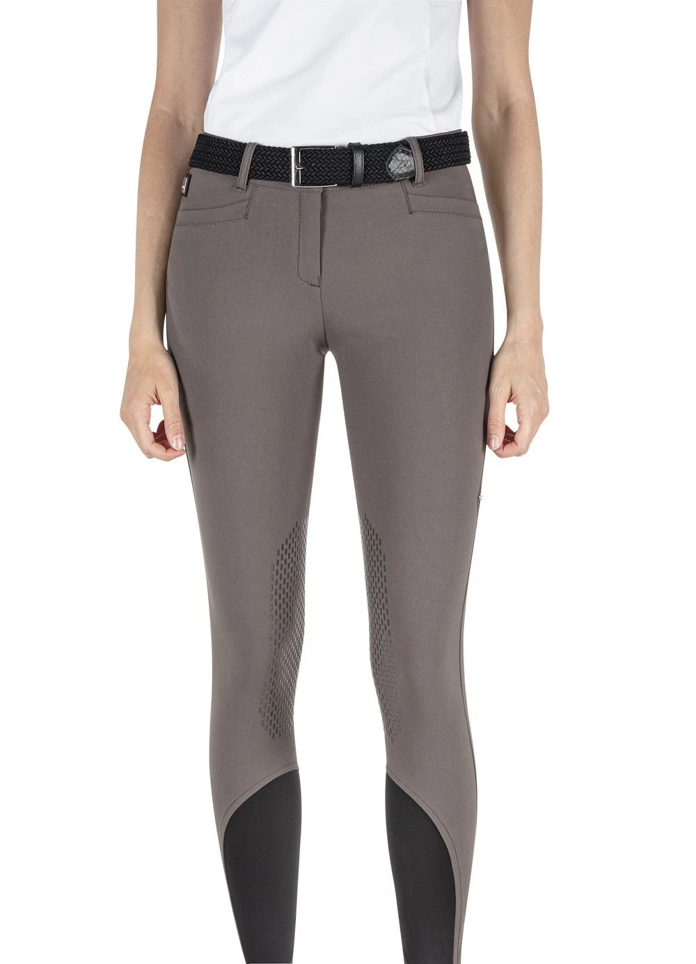 Equiline Riding Breeches Knee Grip Ash Brown 1 Equiline Riding Breeches Knee Grip Ash Brown
