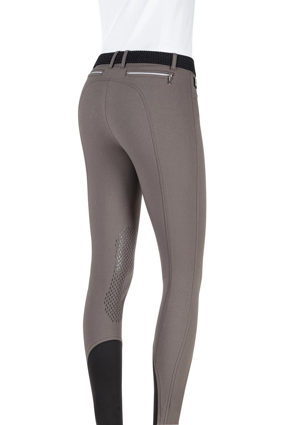 Equiline Riding Breeches Knee Grip Ash Brown 2 Equiline Riding Breeches Knee Grip Ash Brown - Image 2
