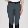 Equiline Riding Breeches Knee Grip Ash Grey