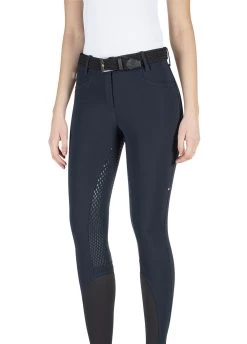 Equiline Riding Breeches Ladies Full Grip High Waist Adellek Navy