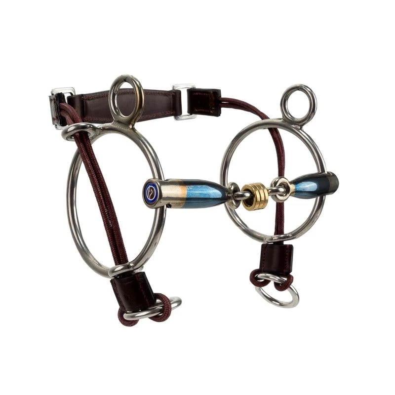 TRUST Equestrian Sweet Iron Brass Ring Curbgag 1 TRUST Equestrian Sweet Iron Brass Ring Curbgag