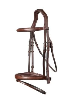 TRUST Bridle Amsterdam Anatomical Combined Noseband Silver Buckle Brown