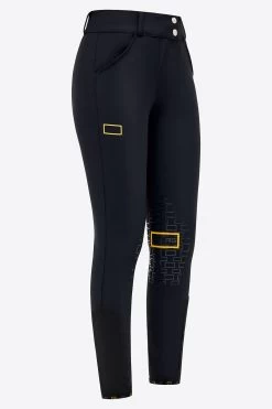 RG Riding Breeches Knee Grip Ladies With High Waist Black