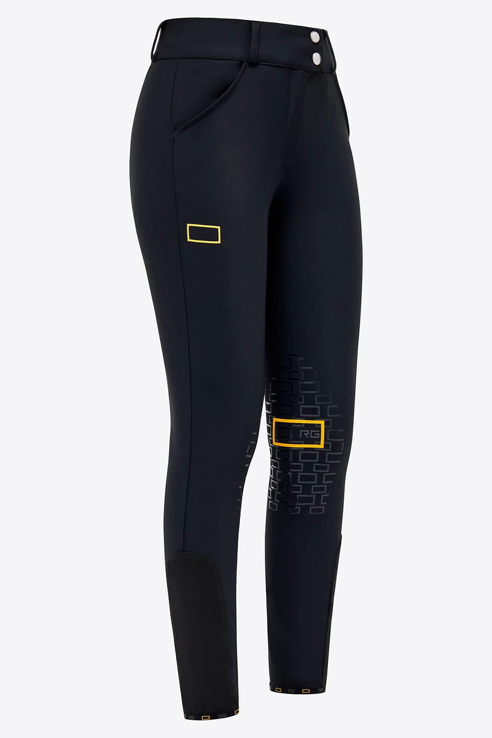 RG Riding Breeches Knee Grip Ladies With High Waist Black 1 RG Riding Breeches Knee Grip Ladies With High Waist Black